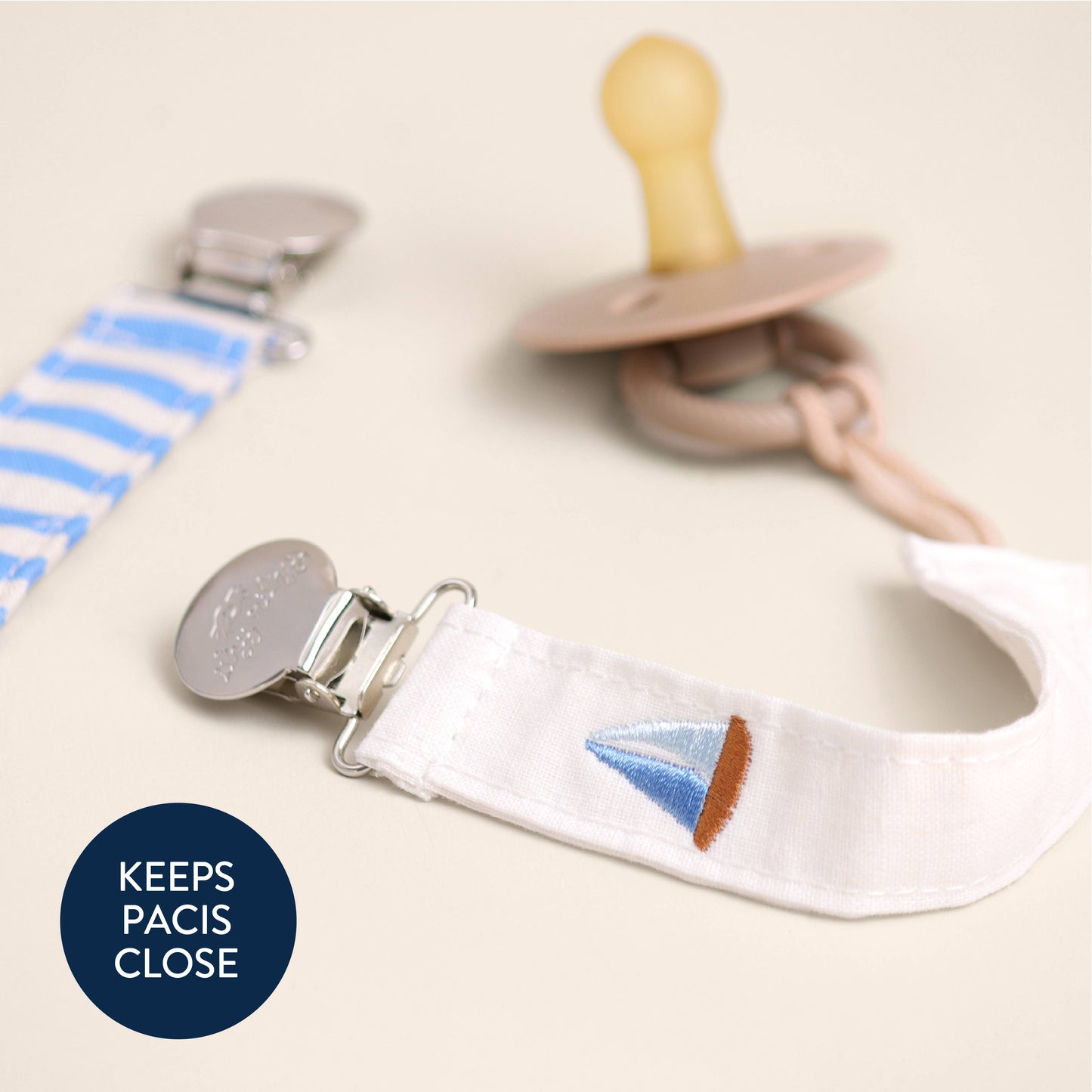 Itzy Ritzy - Itzy Clip - Fabric Pacifier Strap