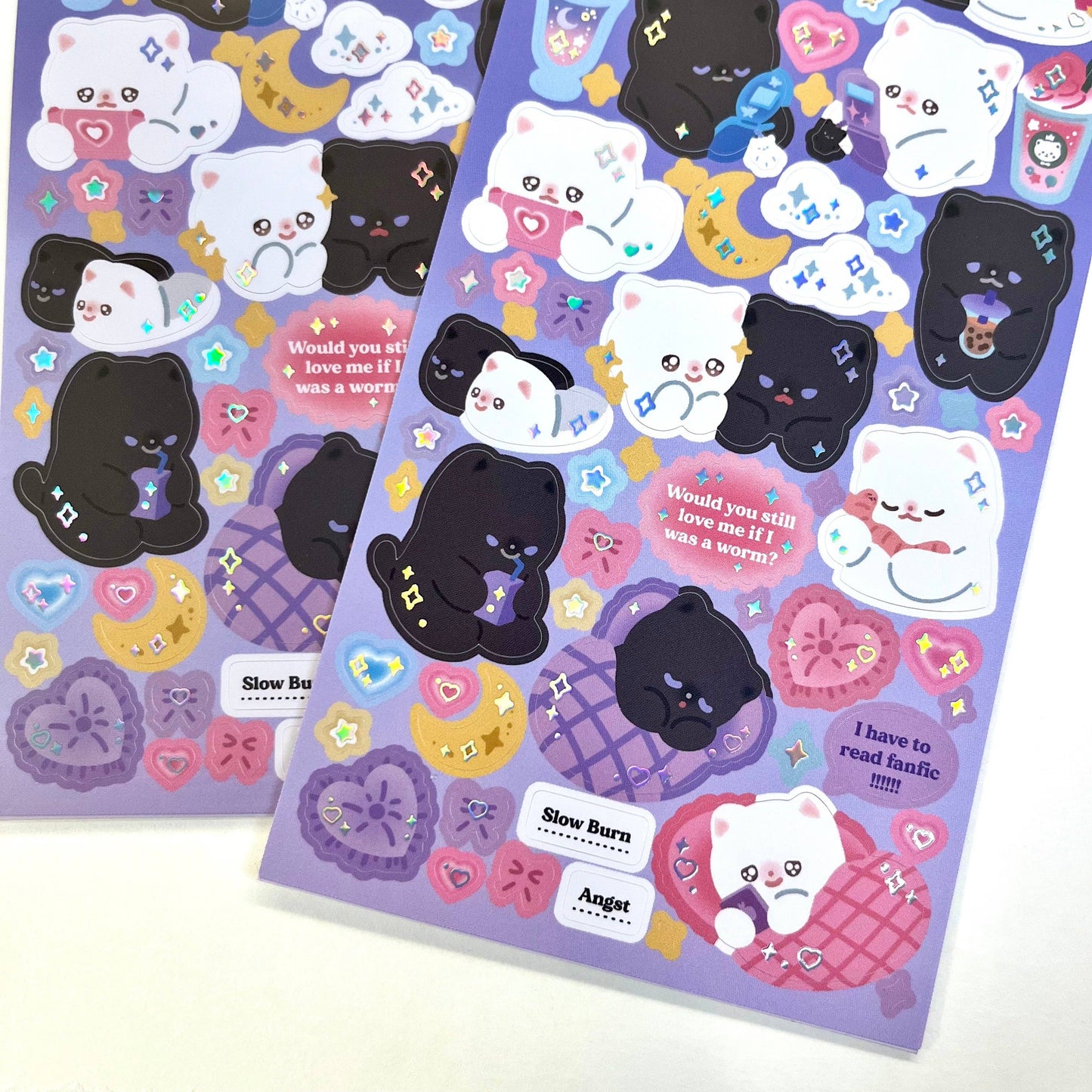 Maobabie - Sticker Sheet - Kitty Sleepover
