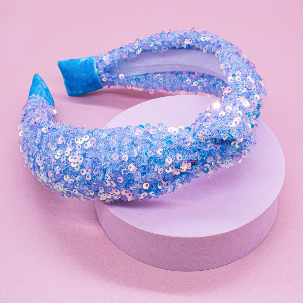Frog Sac - Kids Knot Headband - Sequin Knotted Hair Band Accessories