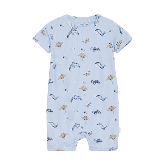 Minymo Suit SS All Over Print Rib - 3 Months