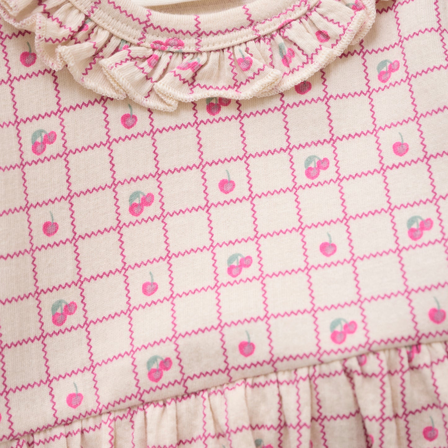 Minymo - Checkers & Cherries Infant Dress - 3 months