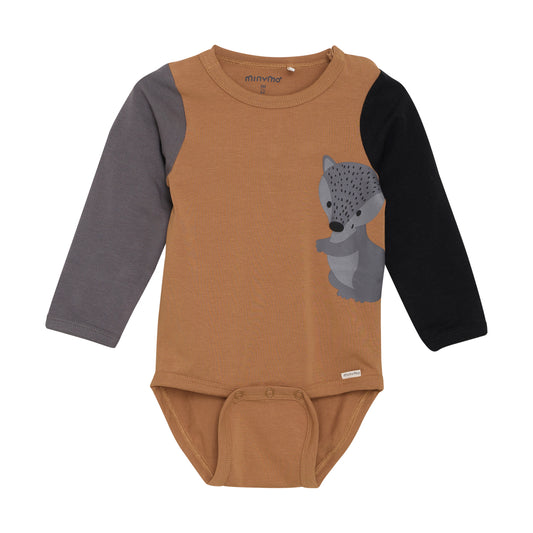 Minymo - Long Sleeve Squirrel Bodysuit - 3 Months