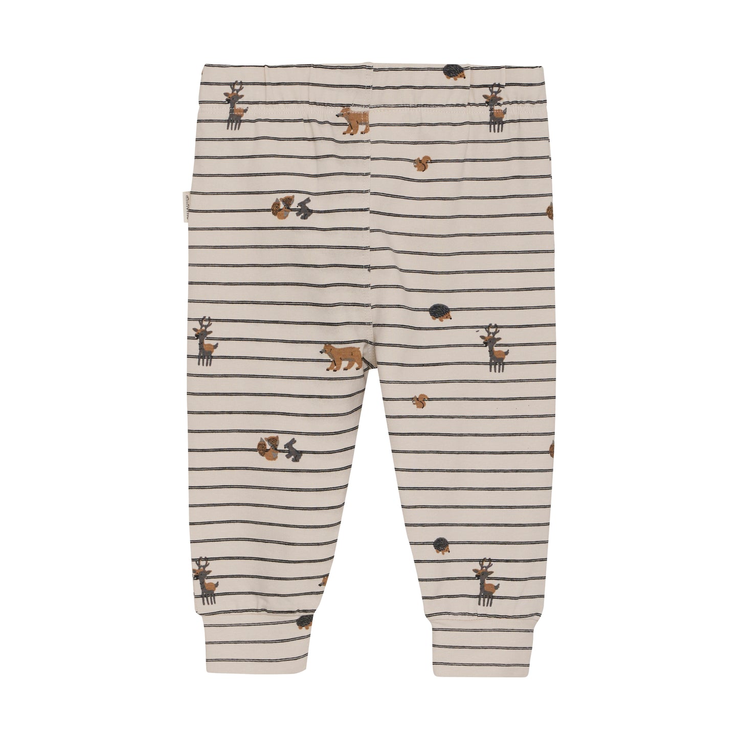 Minymo Striped Animal Pants - 3 Months