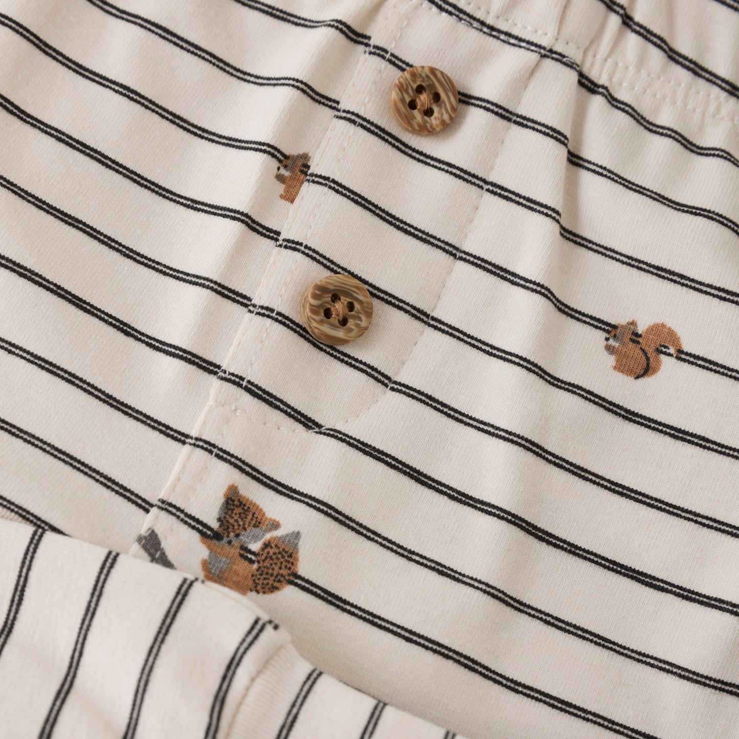 Minymo Striped Animal Pants - 3 Months