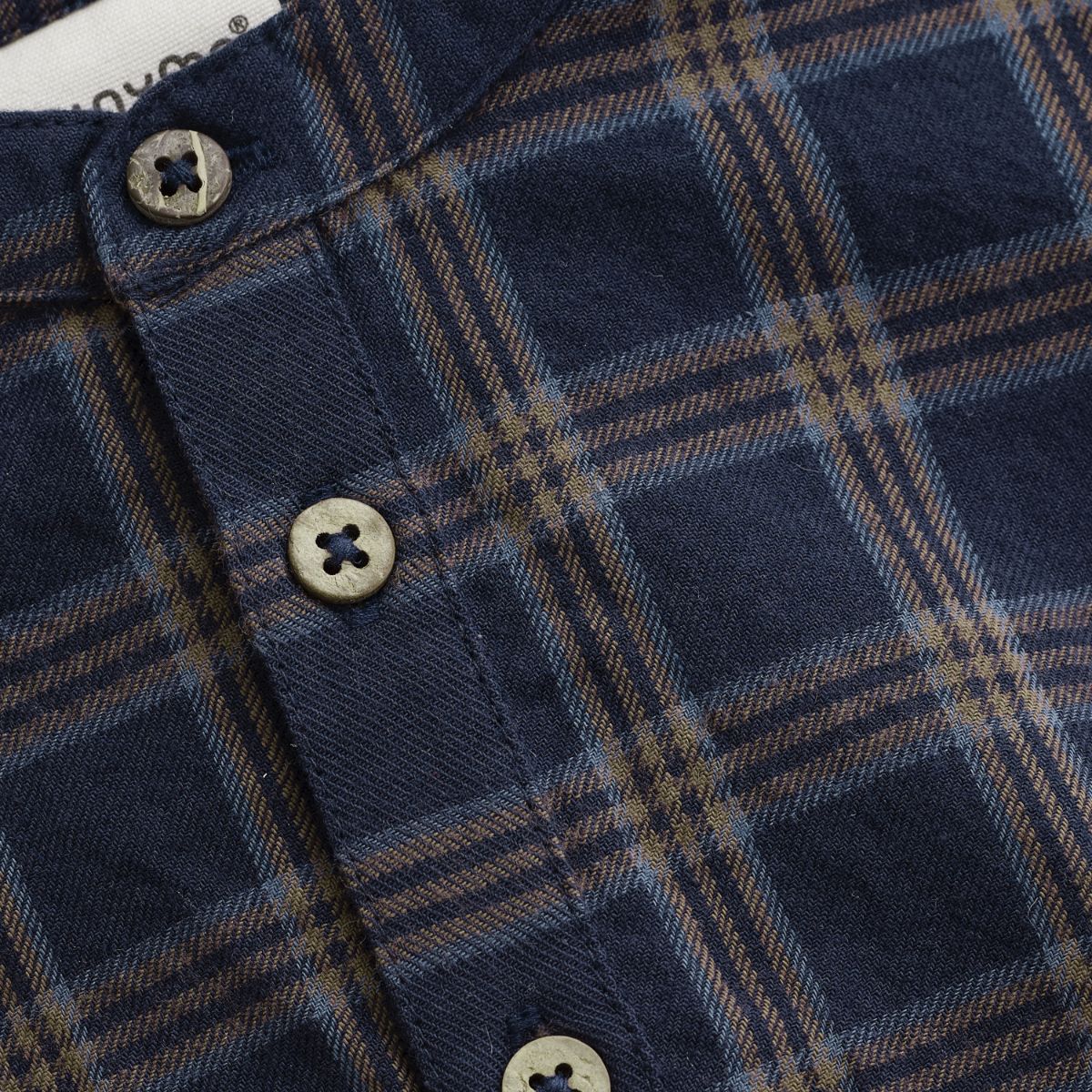 Minymo - Baby Body Suit Check Blue - 3M