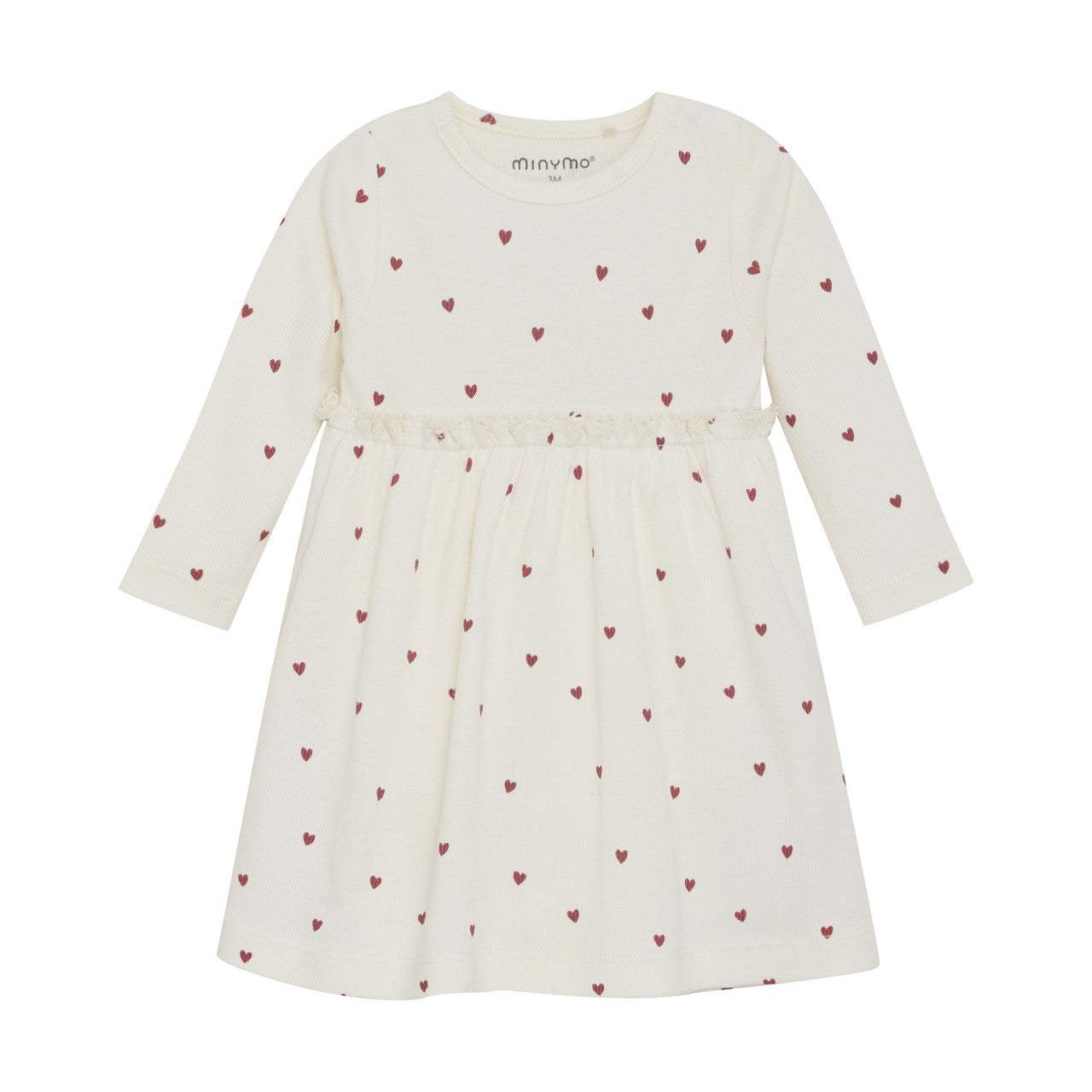 Minymo - Infant/kid Girl Dress Ls Aop Rib - 3M