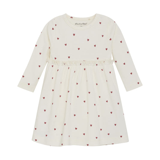 Minymo - Infant/kid Girl Dress Ls Aop Rib - 3M