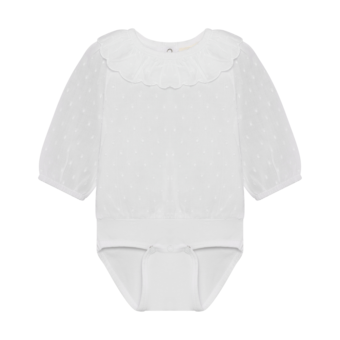Minymo - Frilled Cotton Bodysuit