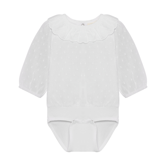 Minymo - Frilled Cotton Bodysuit