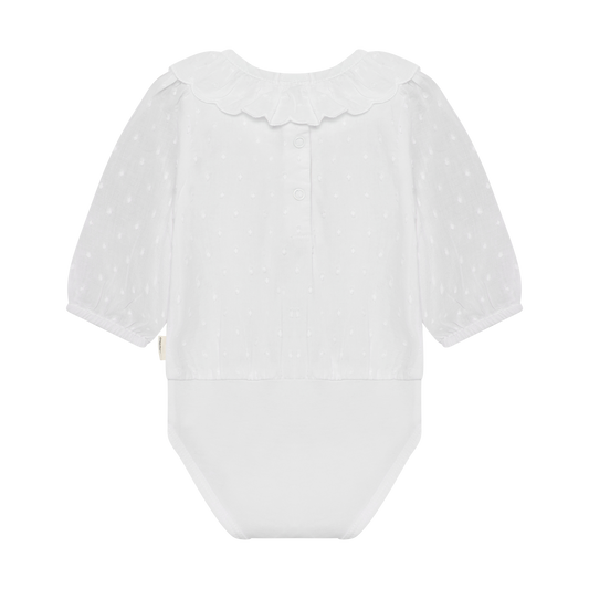 Minymo - Frilled Cotton Bodysuit