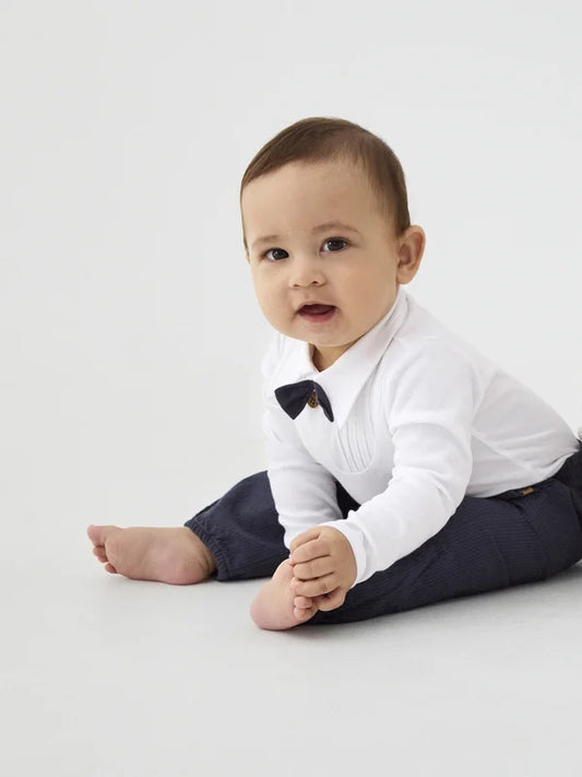 Minymo - Pinstripe Linen Infant Pants