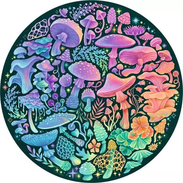 Ravensburger - Jigsaw Puzzle Circle of Colors - Mushrooms - 500 Pieces Puzzle