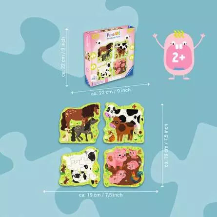 Ravensburger - Puzzle Up: Farm Animals Puzzle Set