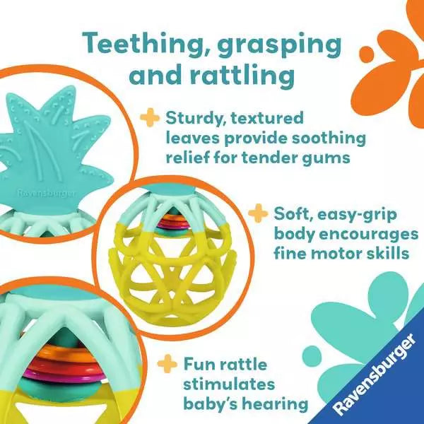 Ravensburger - play+ Rattle Teether: Pineapple