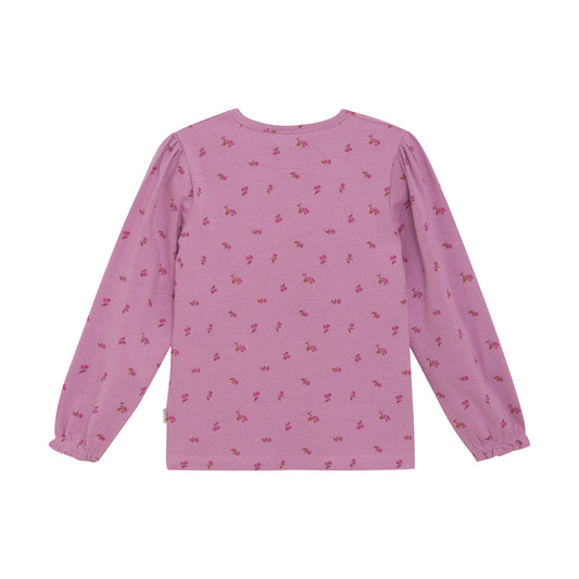 Minymo - Pink All Over Floral Print Long Sleeve T-Shirt - 5 years