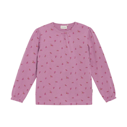Minymo - Pink All Over Floral Print Long Sleeve T-Shirt - 5 years