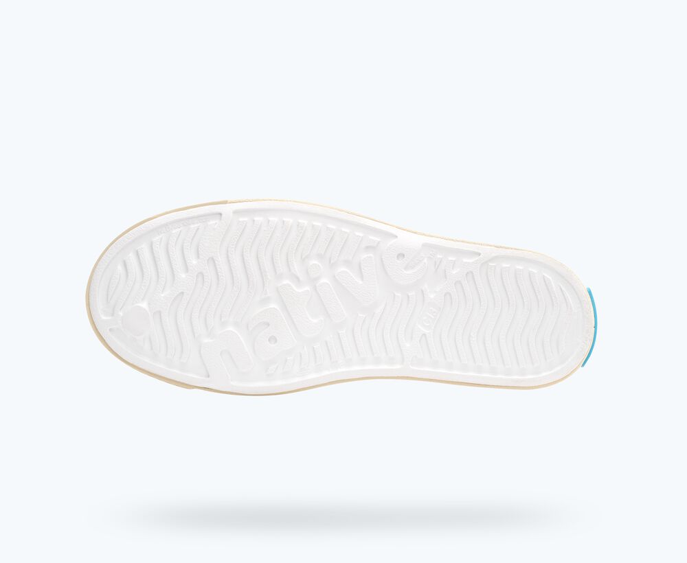 Native Shoes Jefferson Block Kids - Shell White / Bone White / Ink Palm Block