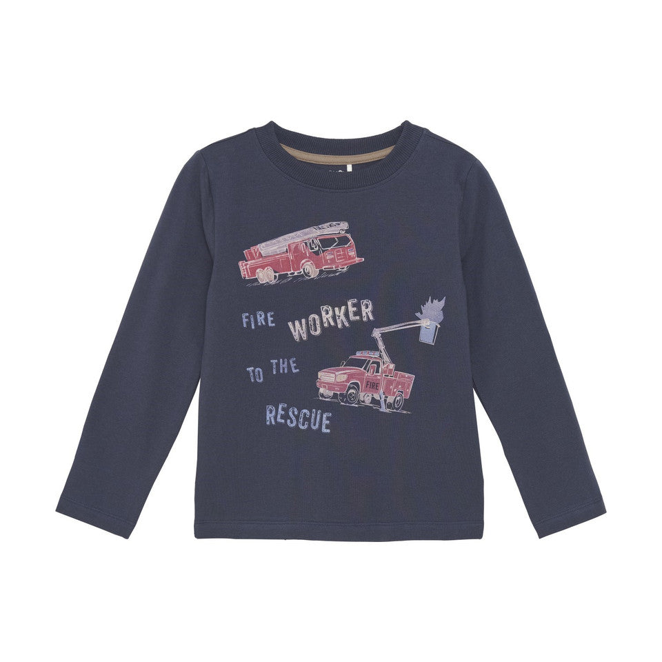 Minymo - Long Sleeve Rescue Vehicle T-shirt LS - 5 years