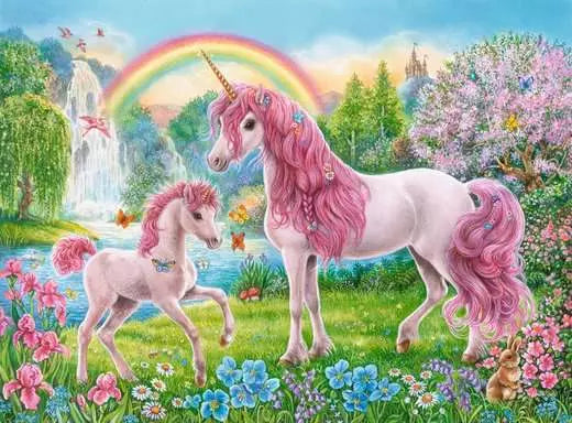 Ravensburger - Magical Unicorns 100 pcs + Coloring Book