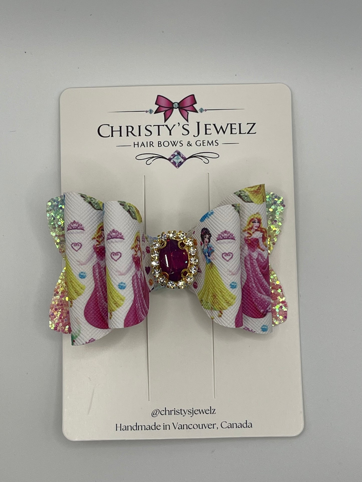Christy’s Jewelz Hair Bow -  Jeweled Princesses