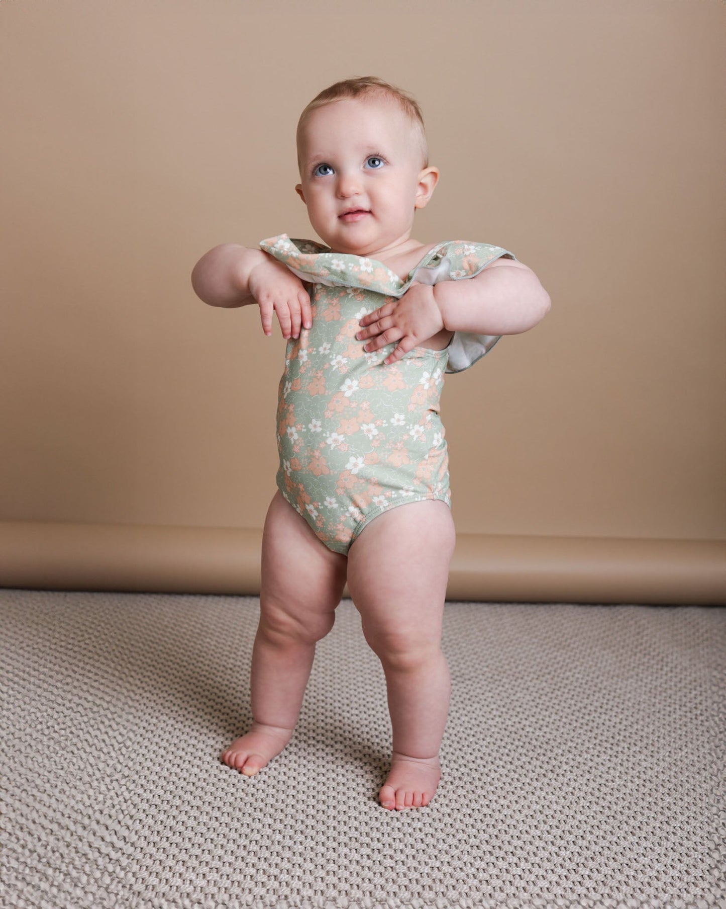 KidORCA Ruffle Swimsuit - Lalliana / Coconut