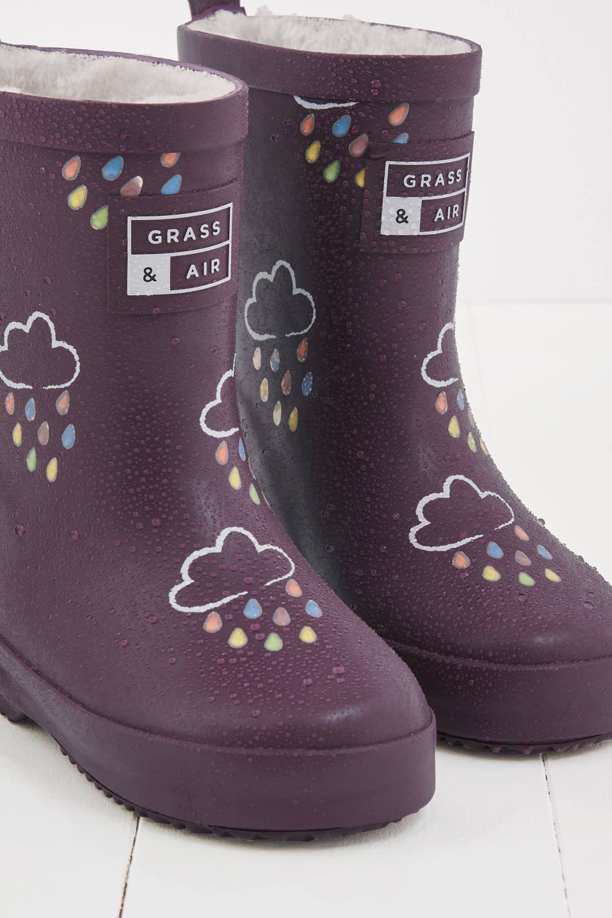 Grass & Air - Amethyst Purple Colour-Changing Kids Wellies