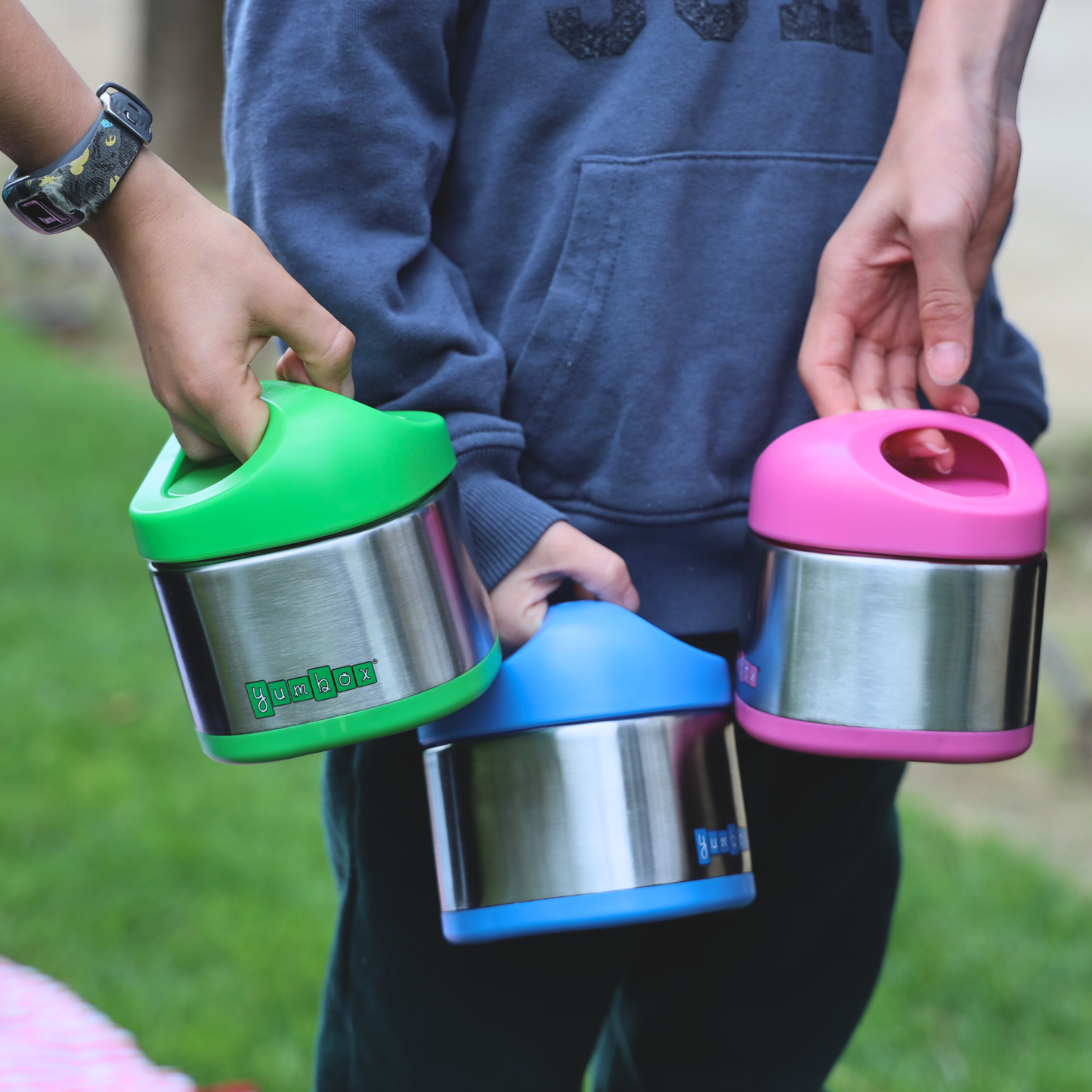 Yumbox - Yumbox Cubi Thermal Food Jar for Kids - Easy Carry and Open Lid 10 oz  - Apple Green
