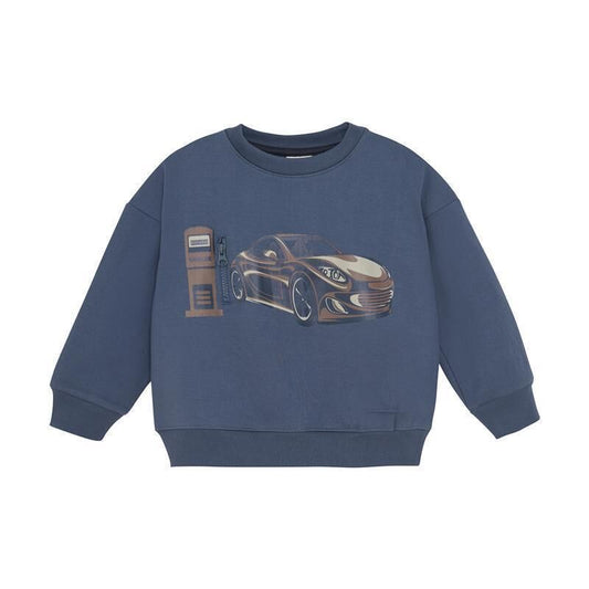 Minymo - Sweat-Shirt Blue Sports Car - 5Y