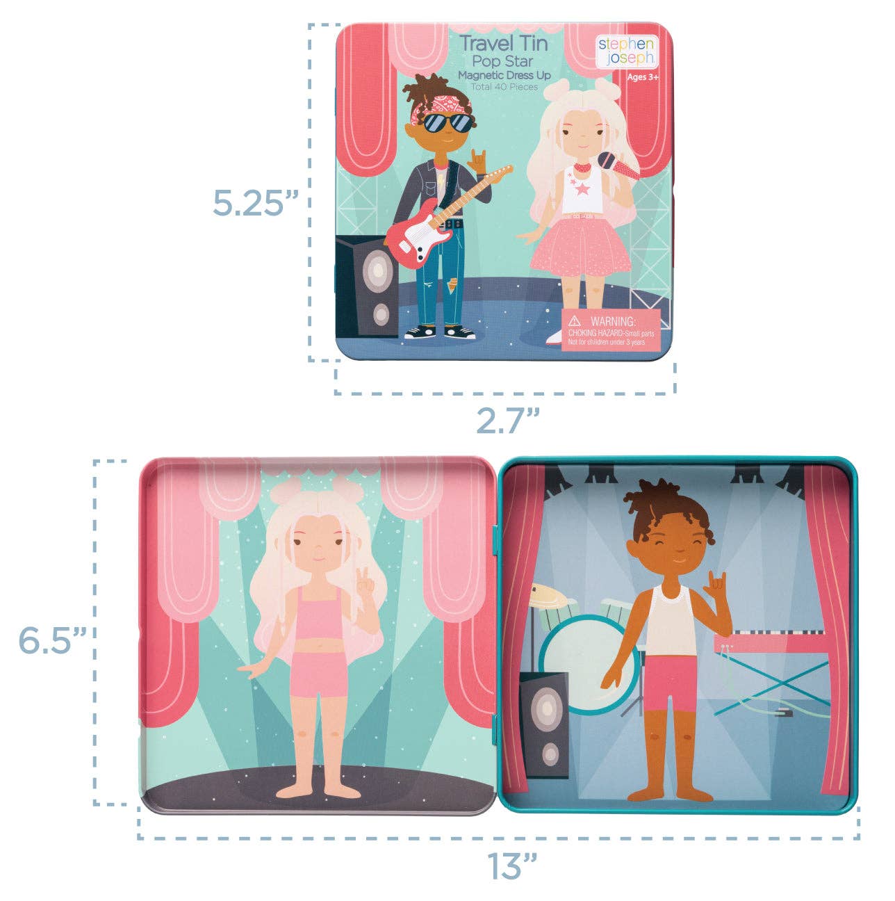 Stephen Joseph Travel Tin Magnetic Dress Up