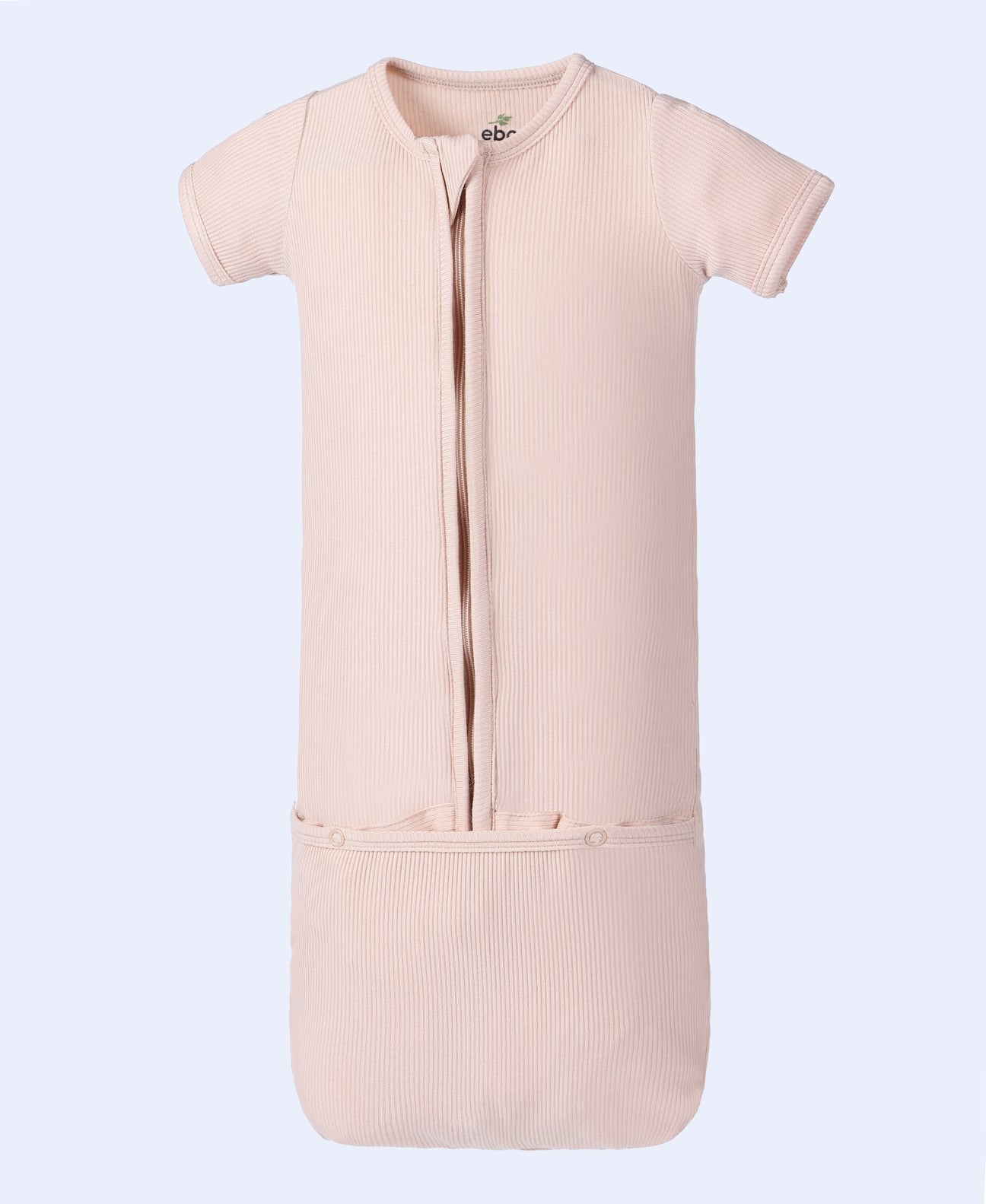 Earth Baby Outfitters-Bamboo Ribbed Short Sleeve Convertible Gown