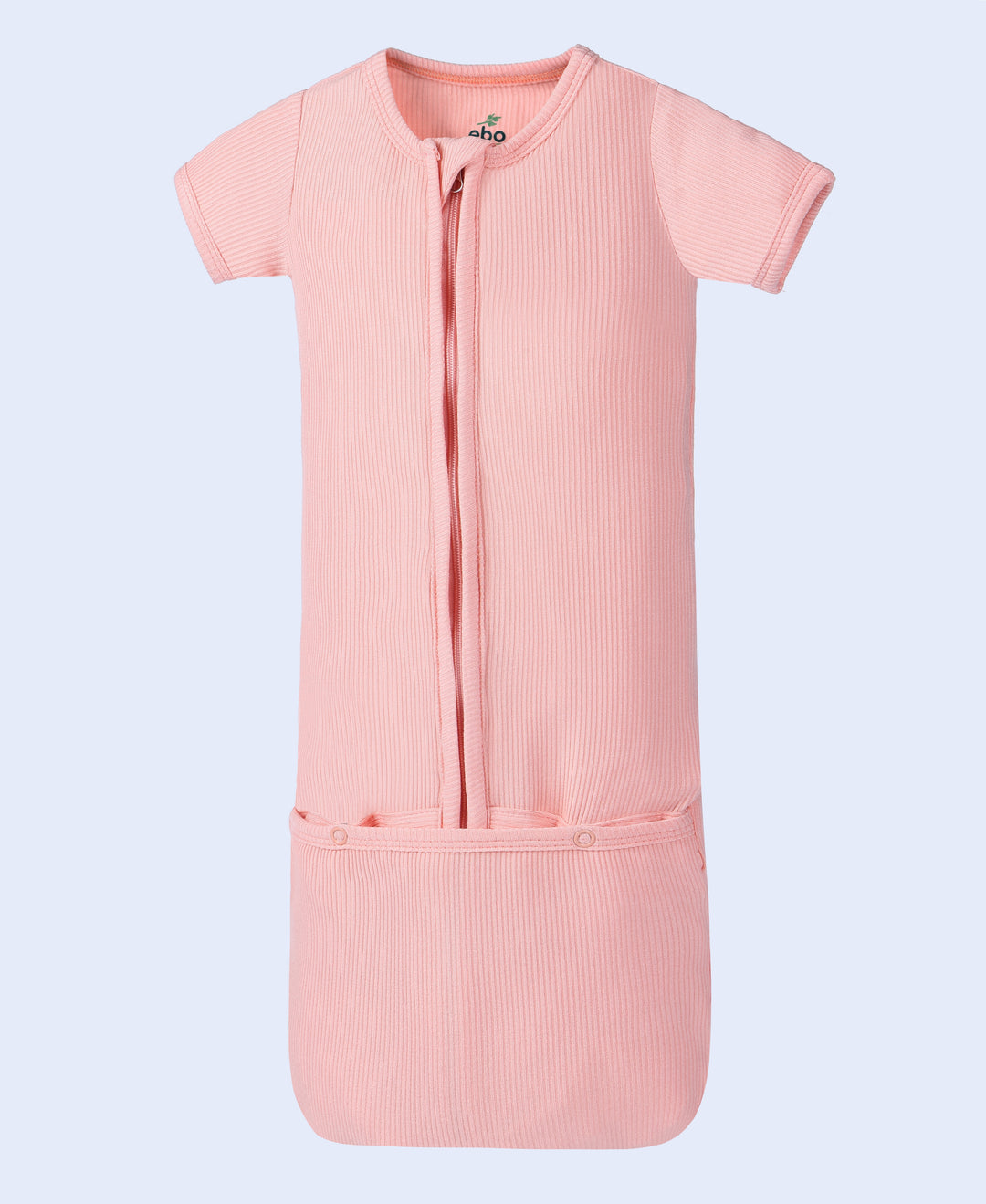 Earth Baby Outfitters-Bamboo Ribbed Short Sleeve Convertible Gown