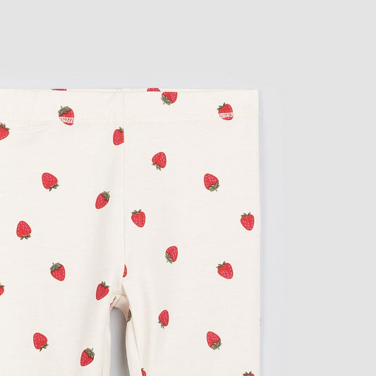 Miles The Label - Strawberry Print On Birch Leggings