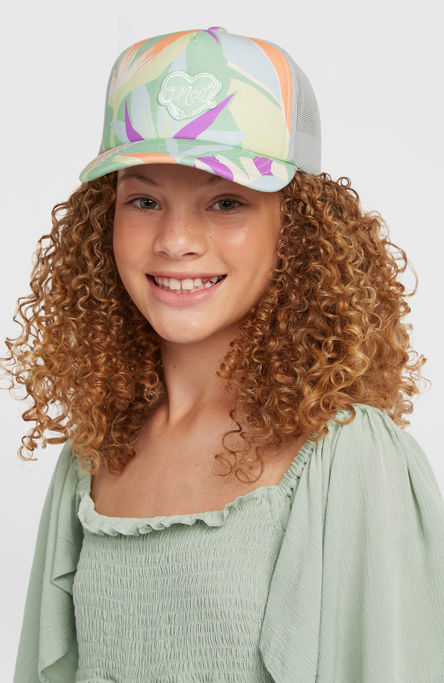 O'Neill Summer Girls Camp Trucker Hat - Green Wmns Tropicana