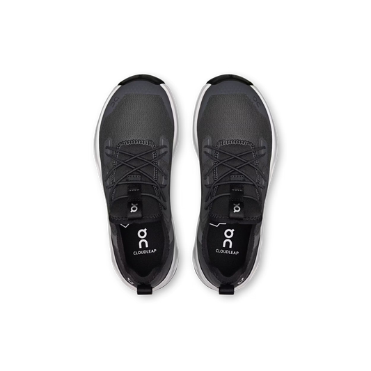 On Cloudleap Running Shoe Kids - Black | White