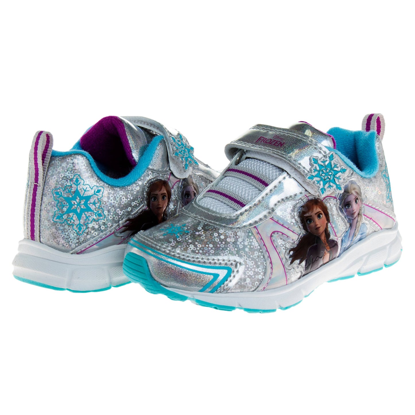 Disney Frozen Anna and Elsa Sequin Light-Up Sneakers (Toddler/Little Kid)