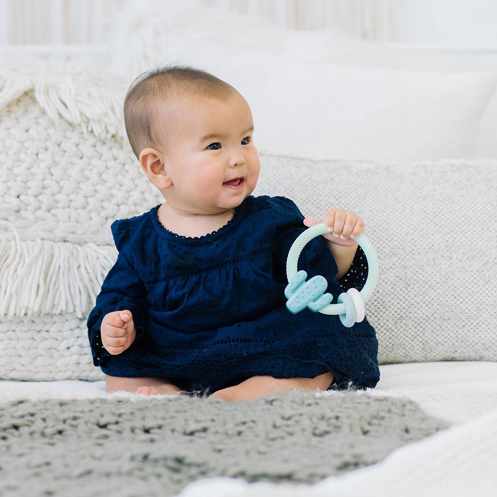 Itzy Ritzy -  Ritzy Rattle™ Silicone Teether Rattles: Highland Cow