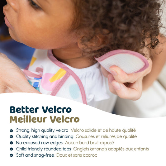 TINY TWINKLE - Mess-proof Easy Bib Ruffle - Tan Check (6 - 36 Months)