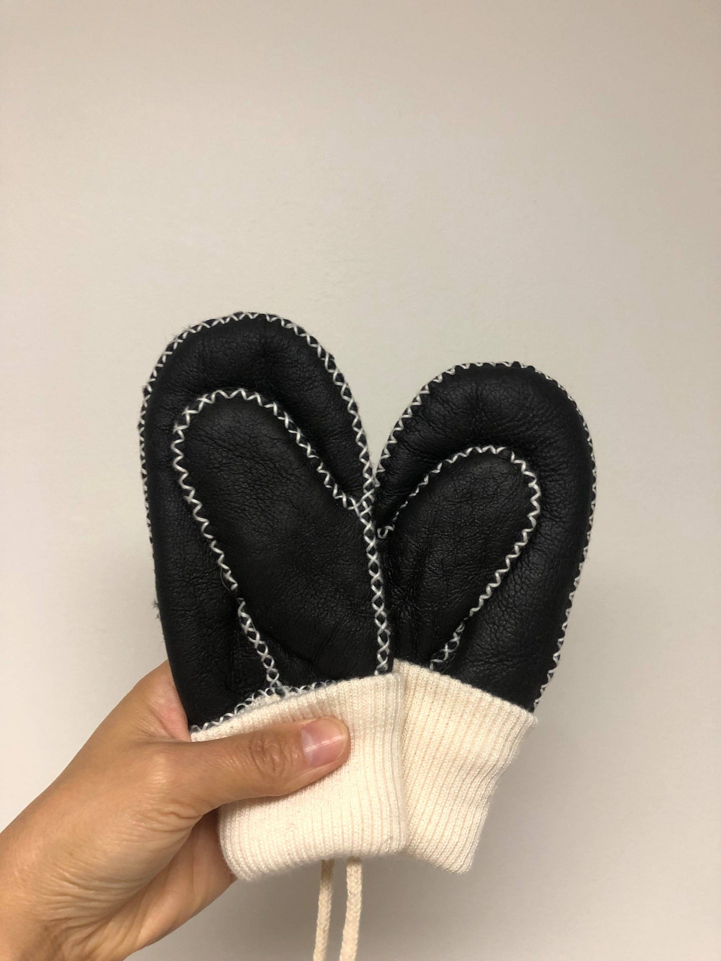 Billy Bamboo - KIDS SHEARLING MITTENS: Light gray