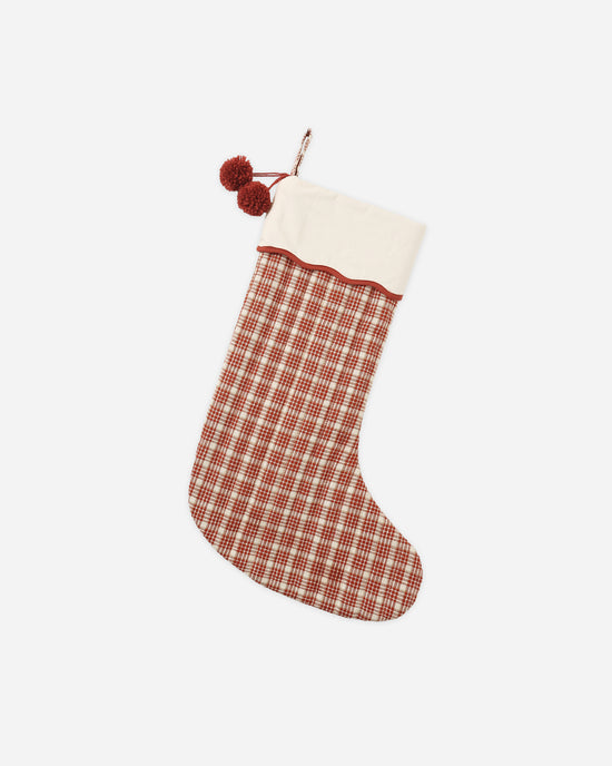 Rylee + Cru Noel Stocking Ruby Plaid