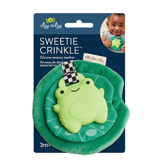 Itzy Ritzy - Sweetie Crinkle: Frog Silicon Teether