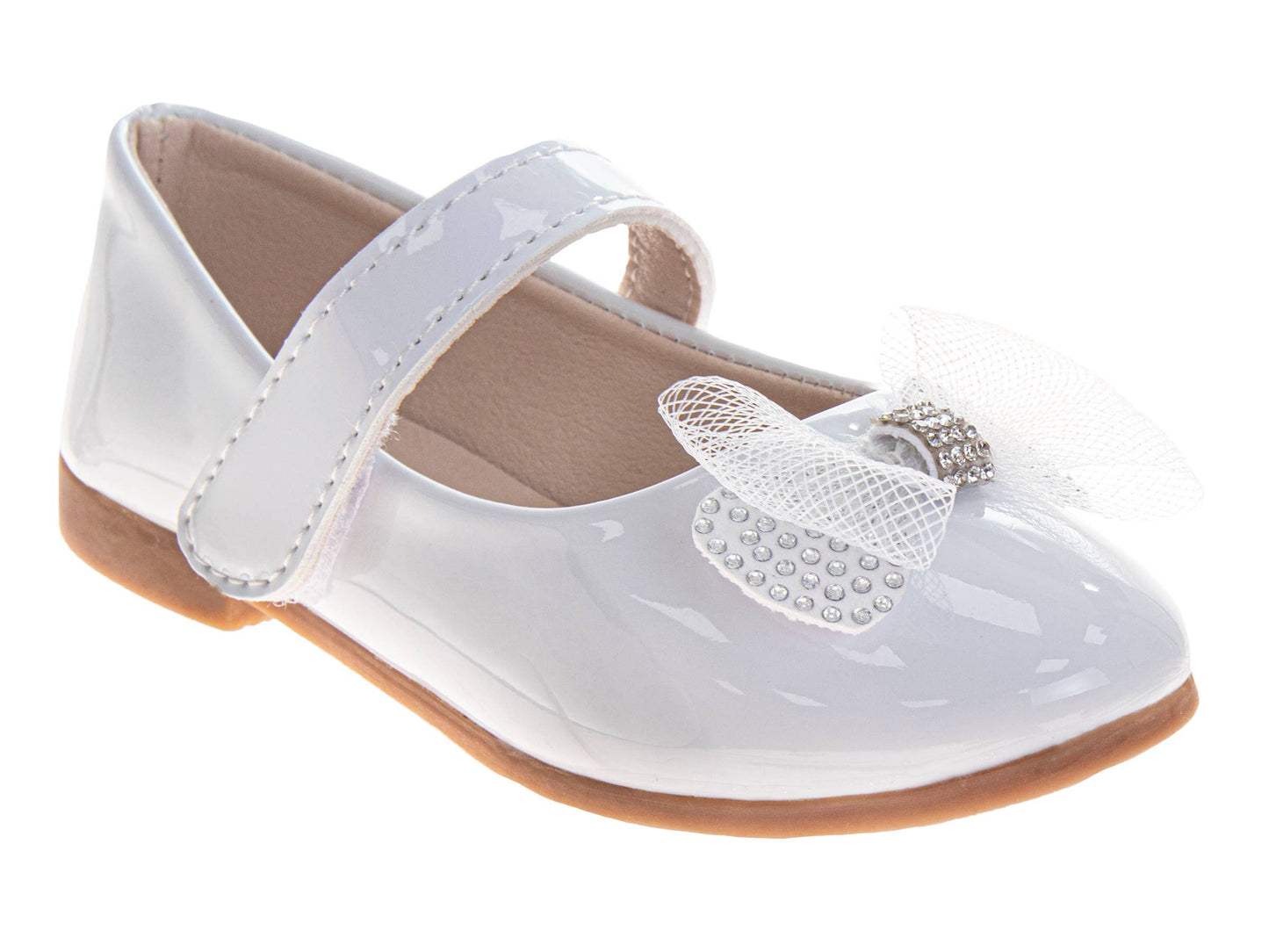 Laura Ashley Girls Black Patent Bow Mary Janes (Toddler/Little Kid)