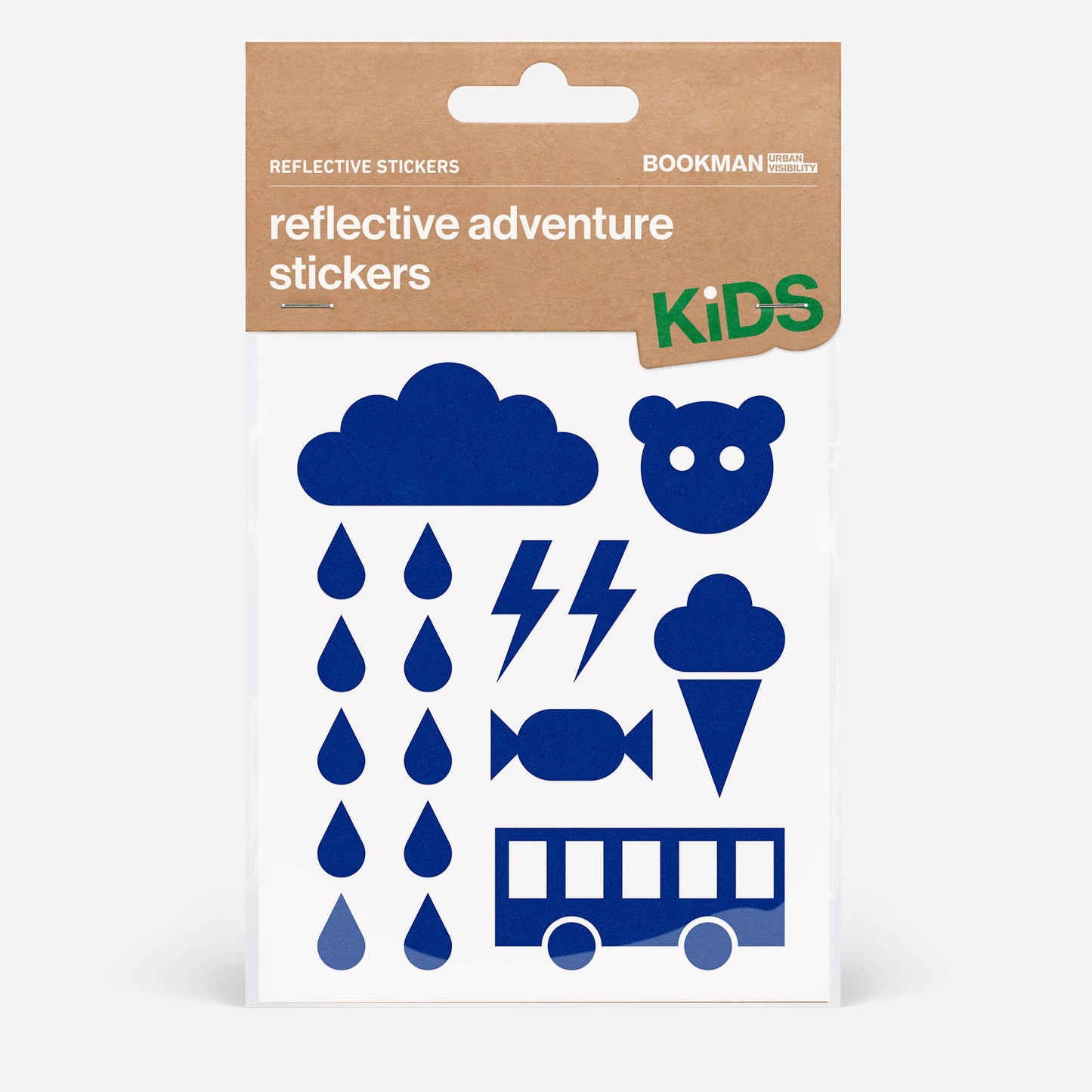 Bookman Urban Visibility - Reflective Stickers Adventure Blue - Kids