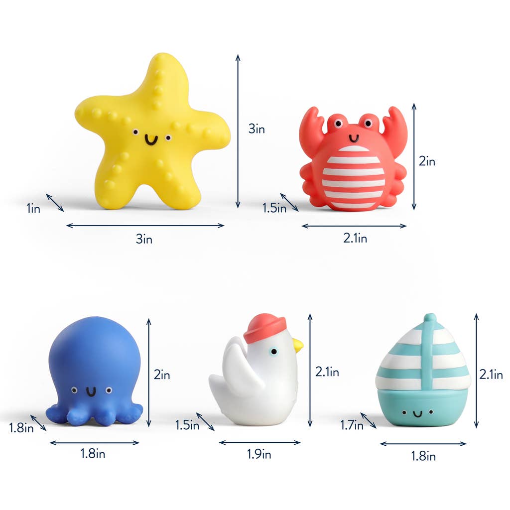 Itzy Ritzy - Nautical Itzy Bitzy Puppets - Bath + Storytelling Toys