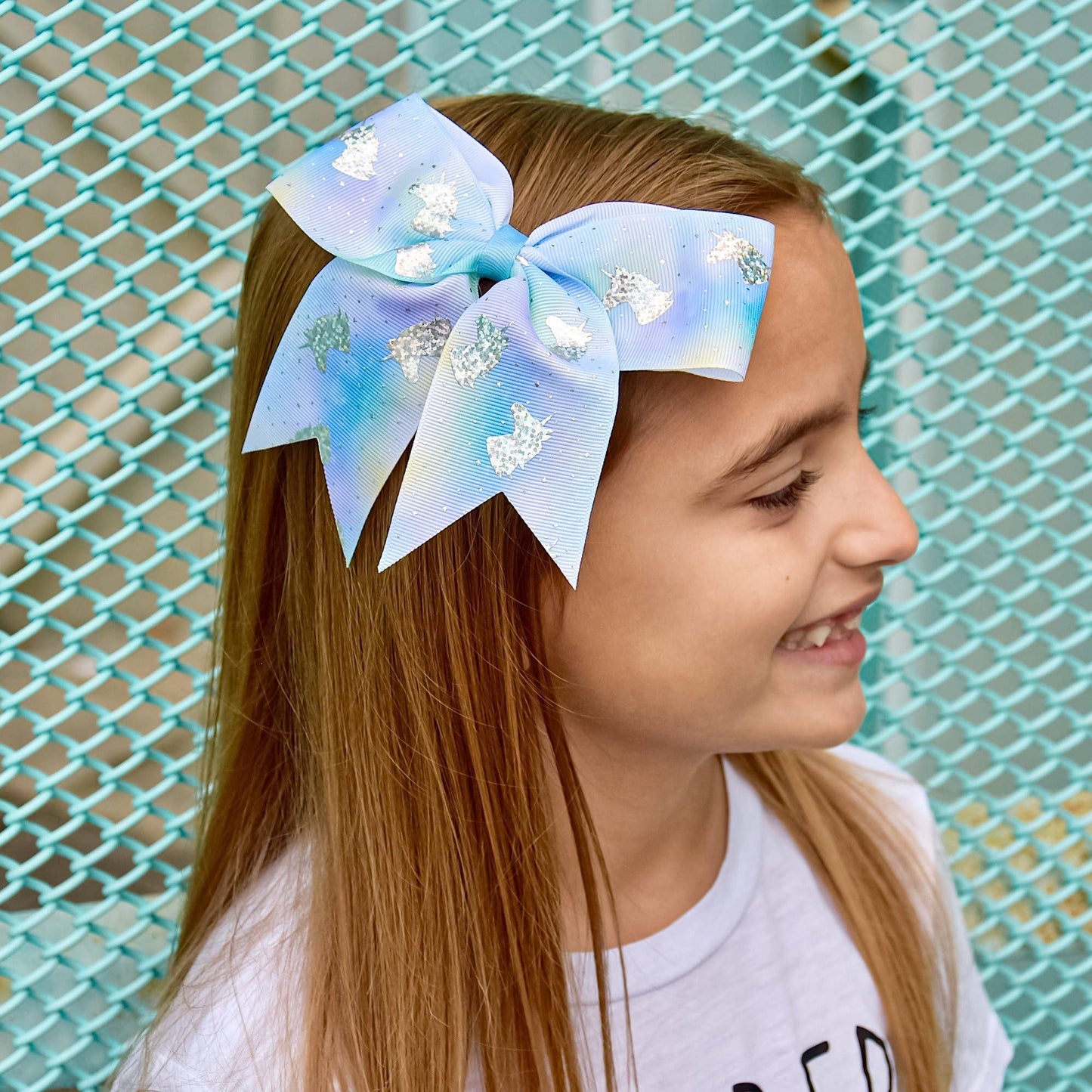 Frog Sac - Large Unicorn Glitter Hair Bows