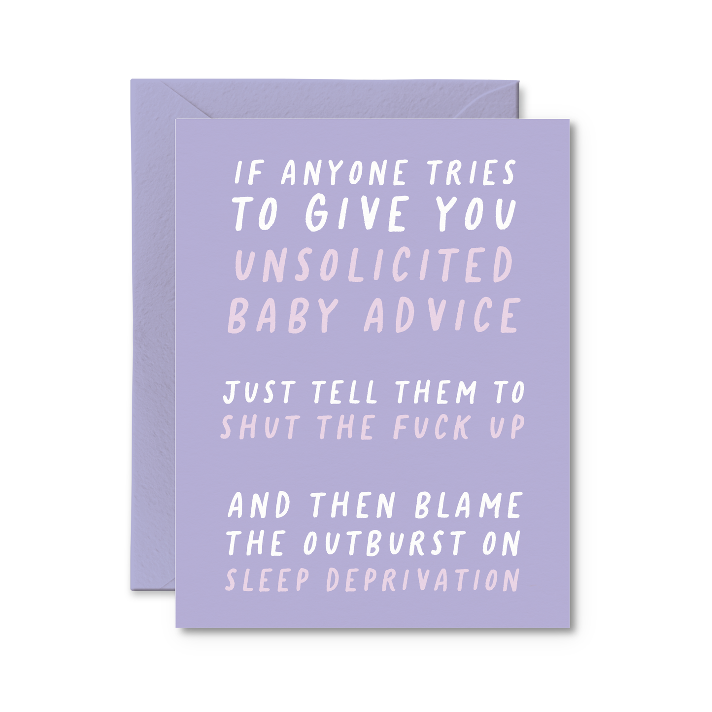 Pretty by Her - Unsolicited Baby Advice Card