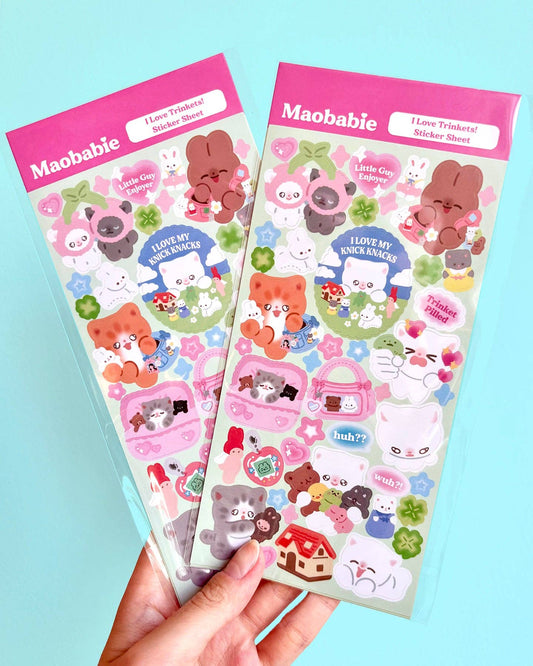 Maobabie - Sticker Sheet - I Love Trinkets