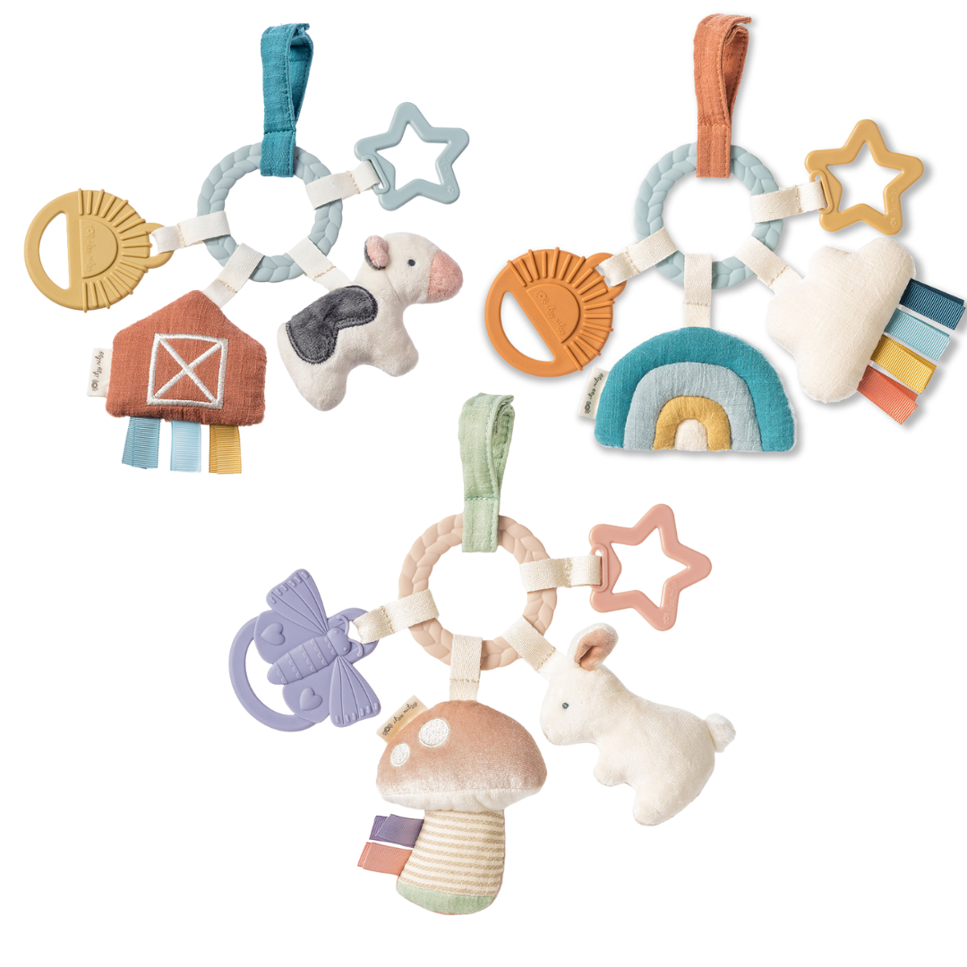 Itzy Ritzy - Bitzy Busy Ring™ Teething Activity Toy: Rainbow