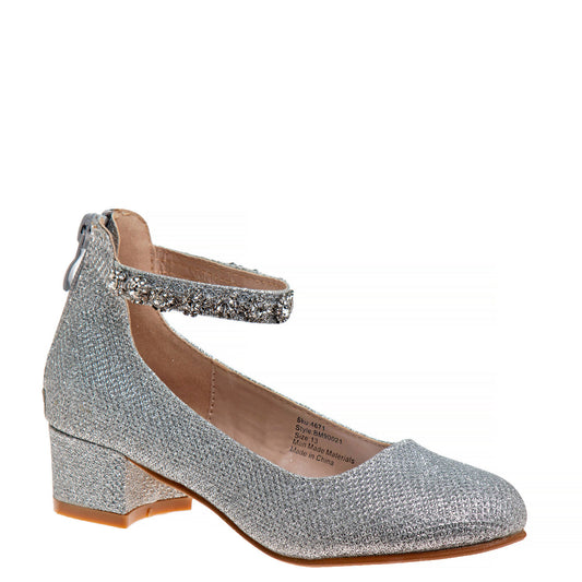 Badgley Mischka Girls Ally Satin Dress Shoe