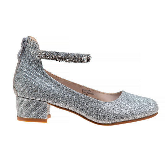 Badgley Mischka Girls Ally Satin Dress Shoe