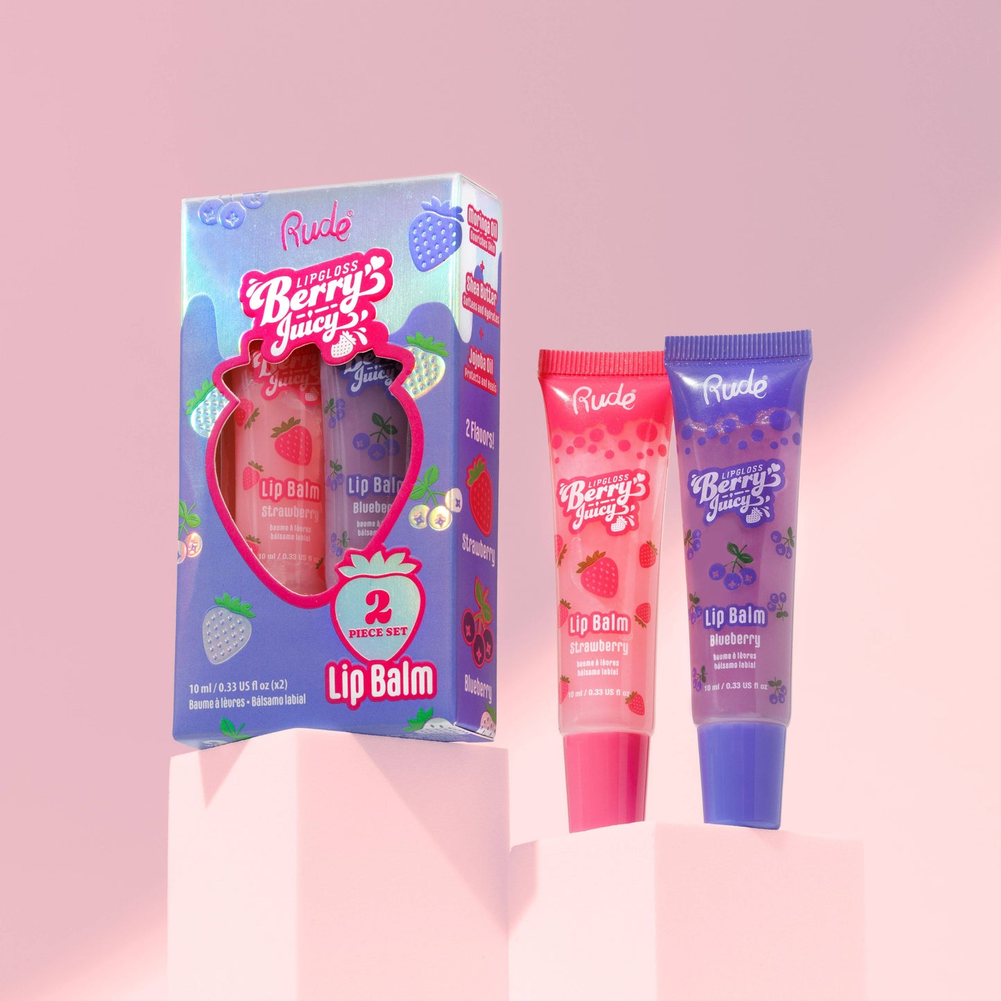 Rude Cosmetics - Berry Juicy Lip Balm Duo Set